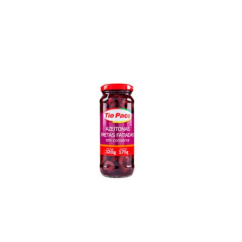 AZEITONA TIO PACO PRETA FATIADA 12X175G AZEITONA TIO PACO PRETA FATIADA 12X175G