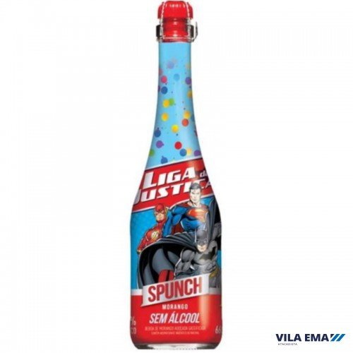 BEB GAS SPUNCH LIGA DA JUSTICA S/ALCOOL 12X660ML