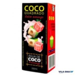 AGUA DE COCO COCO QUADRADO MORANGO 27X200ML