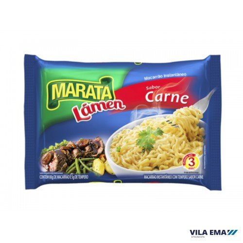 MACARRAO INST MARATA CARNE 48X74G