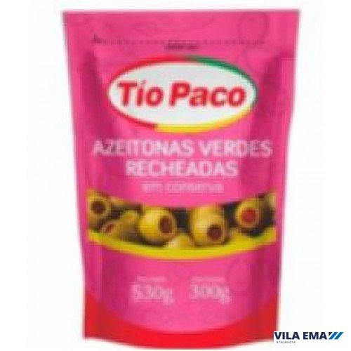 AZEITONA TIO PACO VERDE RECHEADA DOY PACK 20X300G