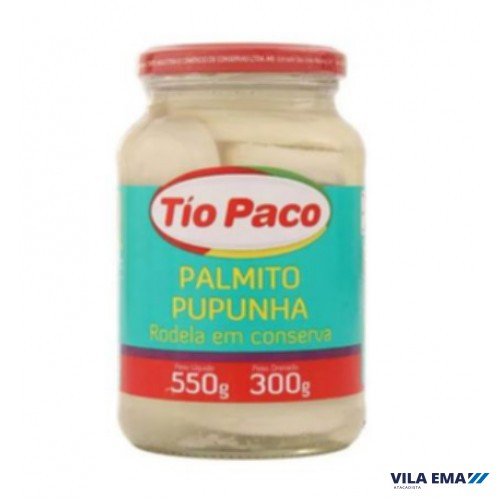 PALMITO DE PUPUNHA EM RODELAS TIO PACO 15X300G