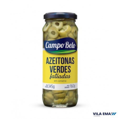 AZEITONA VERDE FATIADA CAMPO BELO 12X160G VIDRO