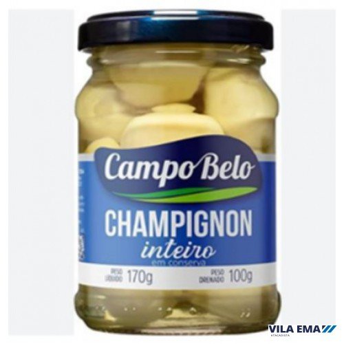 COGUMELO INTEIRO EM CONSERVA CAMPO BELO VIDRO 24X100GR