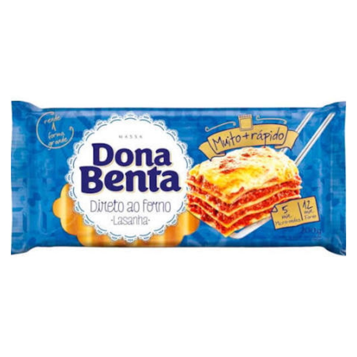 LASANHA DIRETO FORNO DONA BENTA 4X12X200G