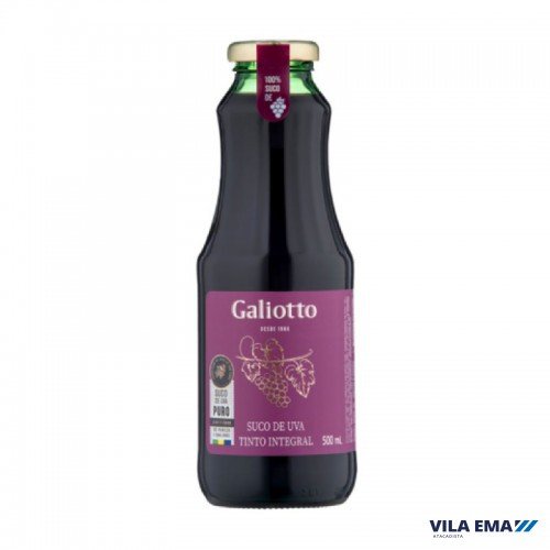 SUCO DE UVA TINTO INTEGRAL GALIOTTO 12X500ML