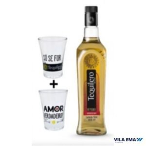 TEQUILA TEQUILERO REPOSADO KIT C/ 2 COPOS  6X750ML