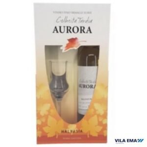 KIT DE VINHO AURORA COLHEITA TARDIA C/TACA BCO SV 6X500ML