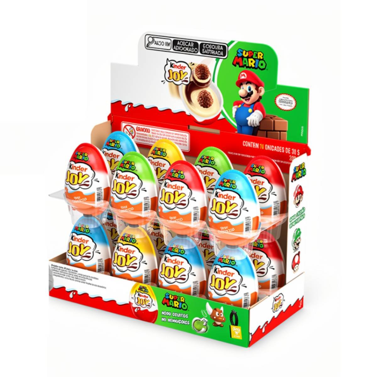 KINDER JOY T1 16X2 EDIÇÃO ESPECIAL SUPER MARIO