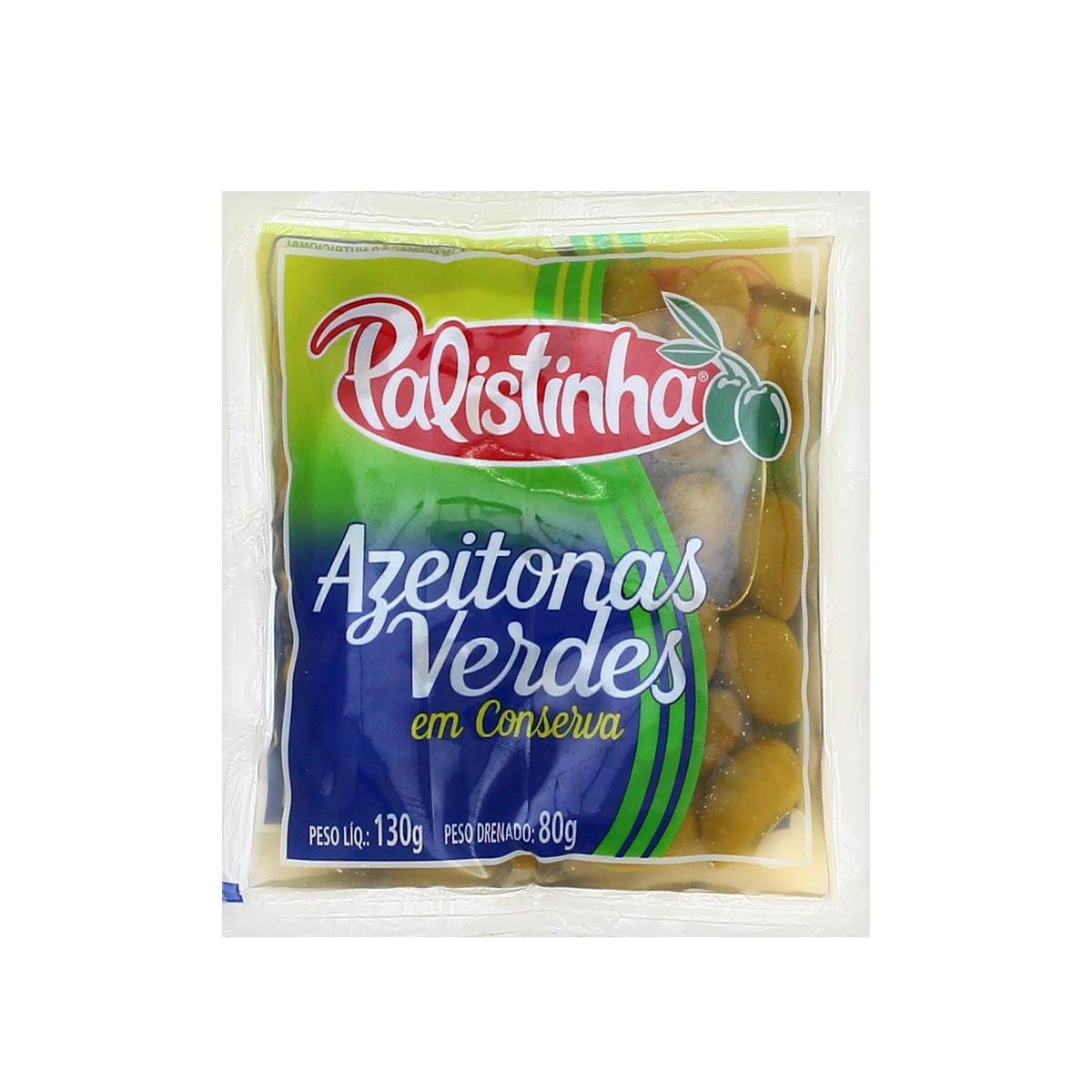 AZEITONA VERDE INTEIRA PALISTINHA SACHE TIRA 40X10X80G