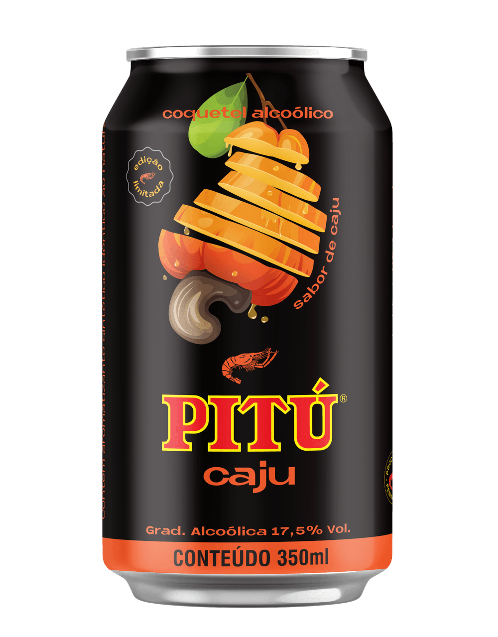 AGUARDENTE PITU CAJU LATA 12X350ML