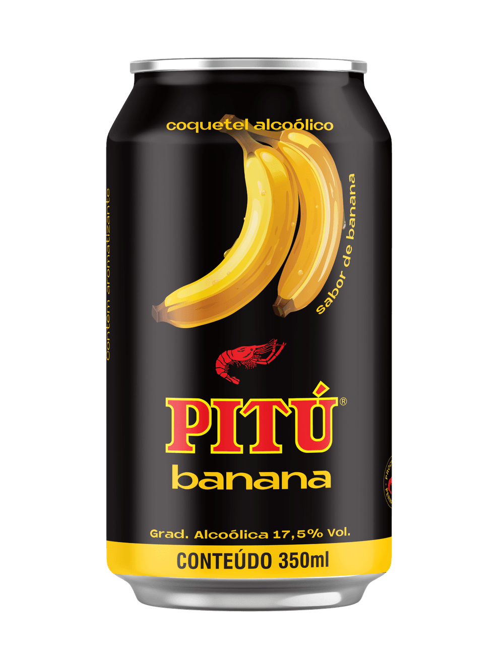 AGUARDENTE PITU BANANA LATA 12X350ML
