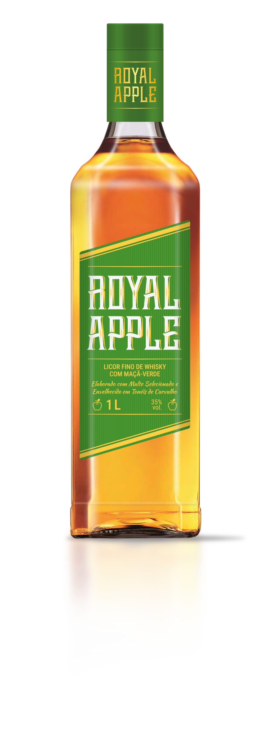 LICOR FINO DE WHISKY COM MACA VERDE ROYAL APPLE 6X1L