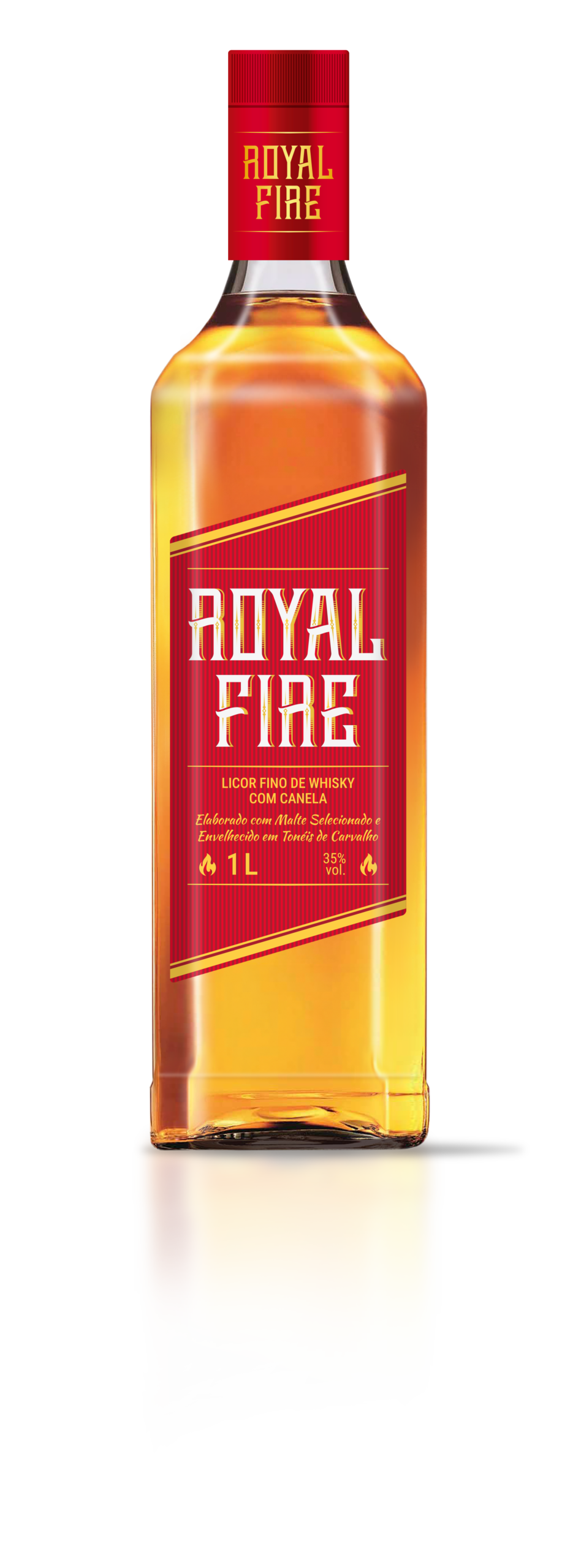 LICOR FINO DE WHISKY COM CANELA ROYAL FIRE 6X1L