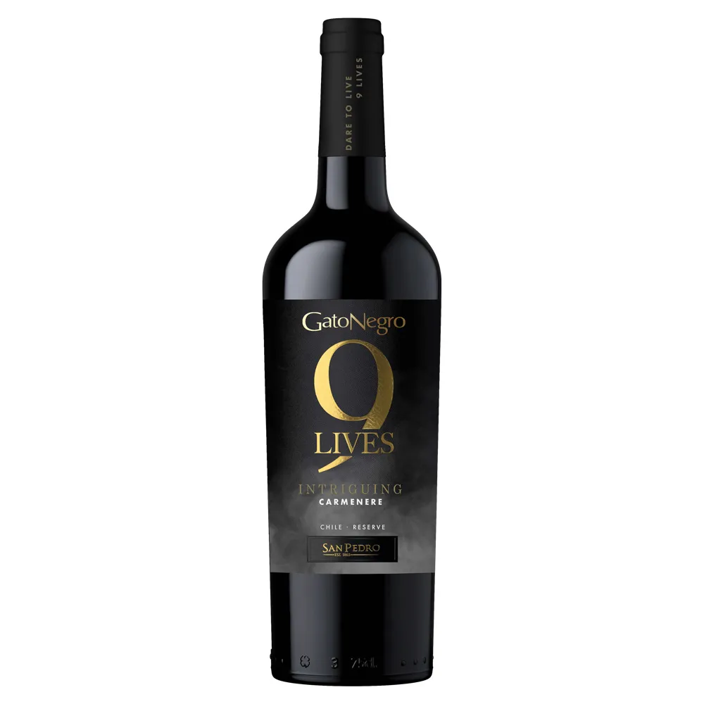 V GATO NEGRO TTO 9 LIVES RESERVA CARMENERE 12X750ML