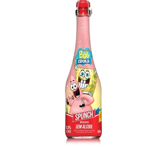 SPUNCH BOB ESPONJA MORANGO S/ALCOOL 12X660ML