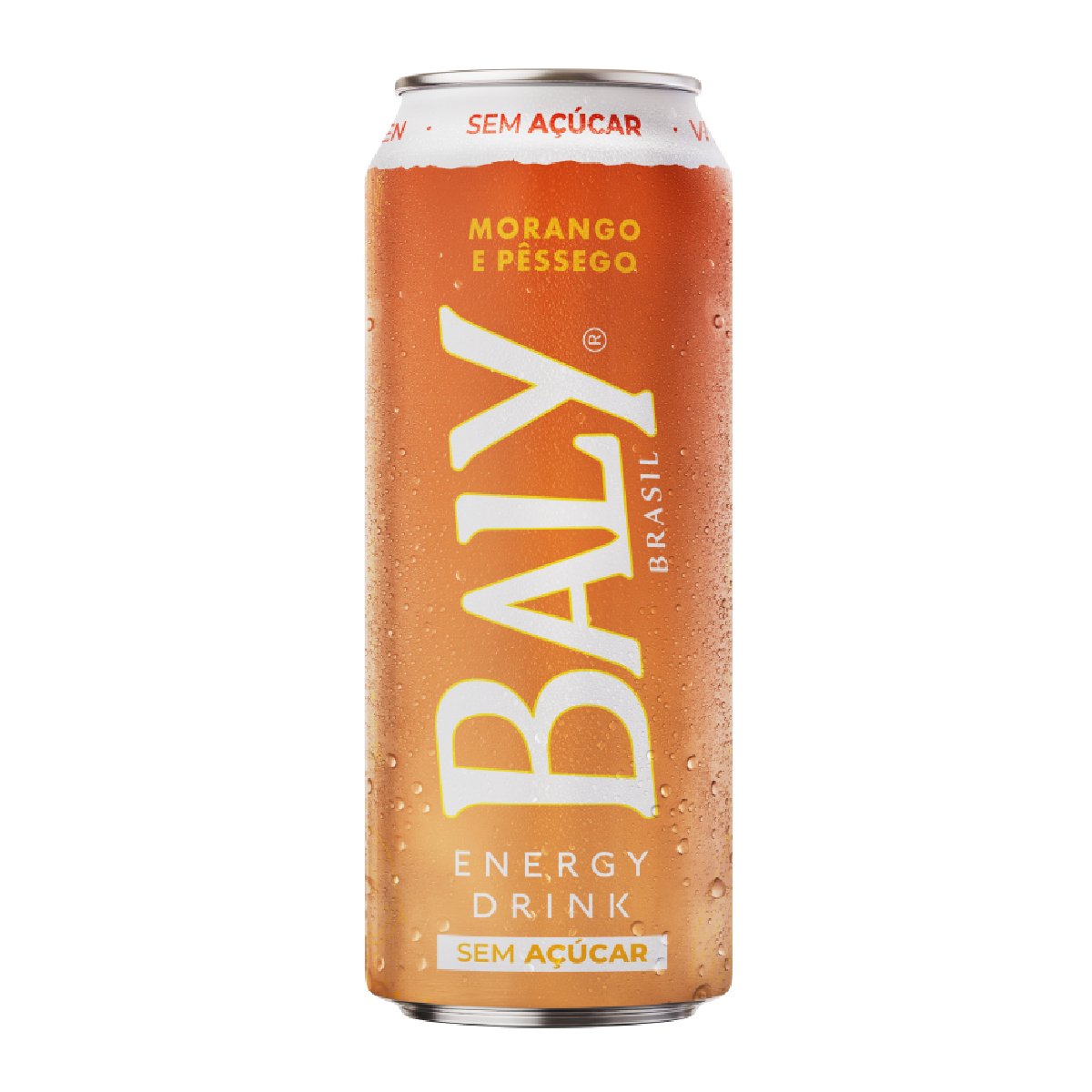 ENERGETICO BALY MORANGO E PESSEGO S/ACUCAR LATA 6X473ML