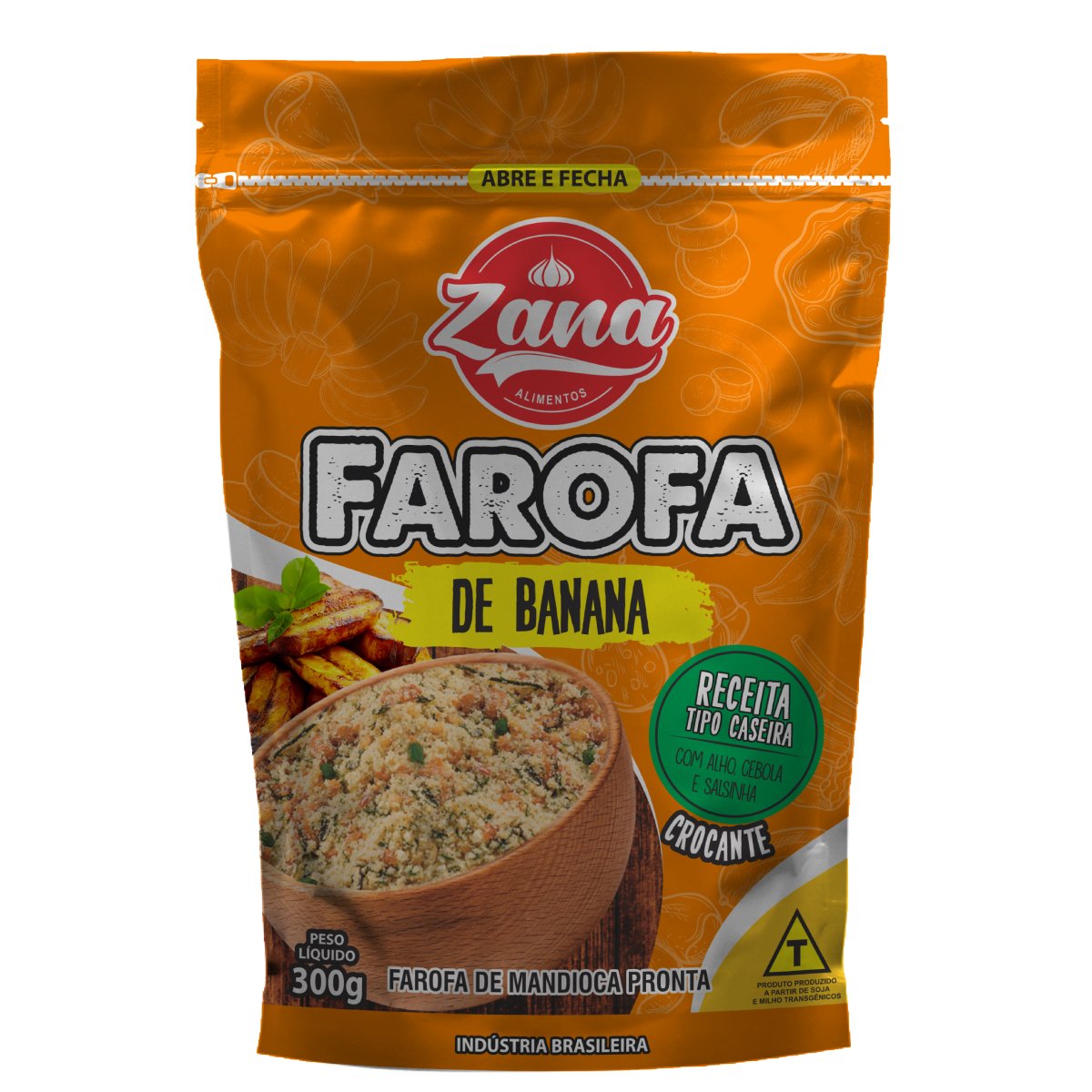 FAROFA CROCANTE ZANA BANANA 18X300G