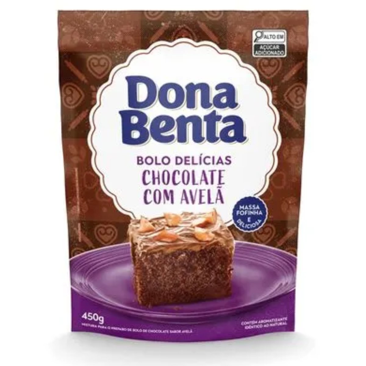 MISTURA PARA BOLO DONA BENTA CHOCOLTE C/ AVELA 12X450G