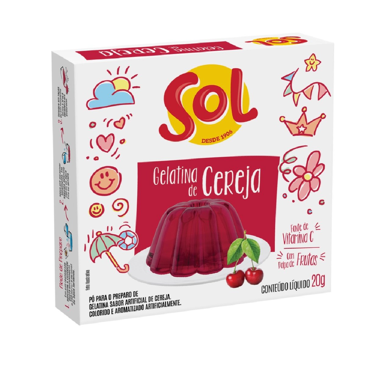 GELATINA SOL CEREJA 36X20G