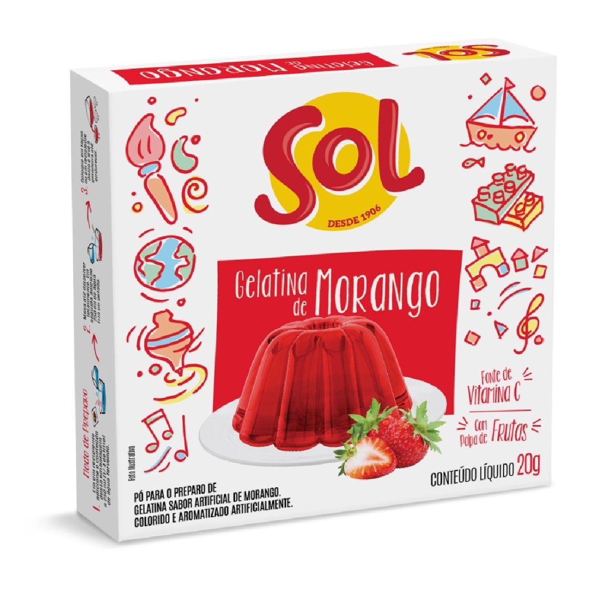 GELATINA SOL MORANGO 36X20G