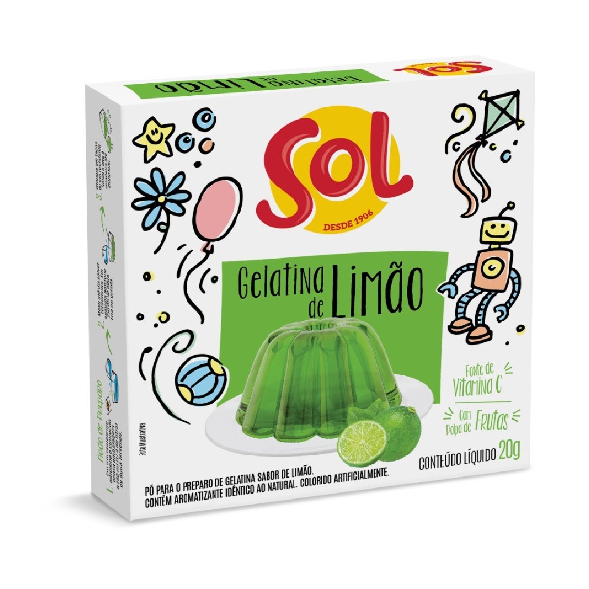 GELATINA SOL LIMAO 36X20G