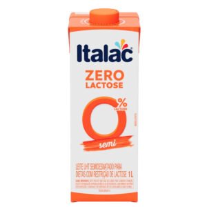 LEITE UHT SEMI-DESNATADO ZERO LACTOSE ITALAC 12X1L