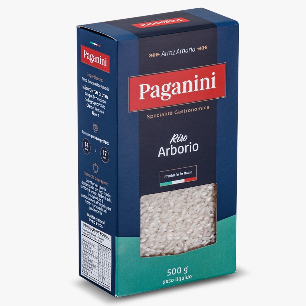 ARROZ PAGANINI ITALIANO ARBORIO 12X500G