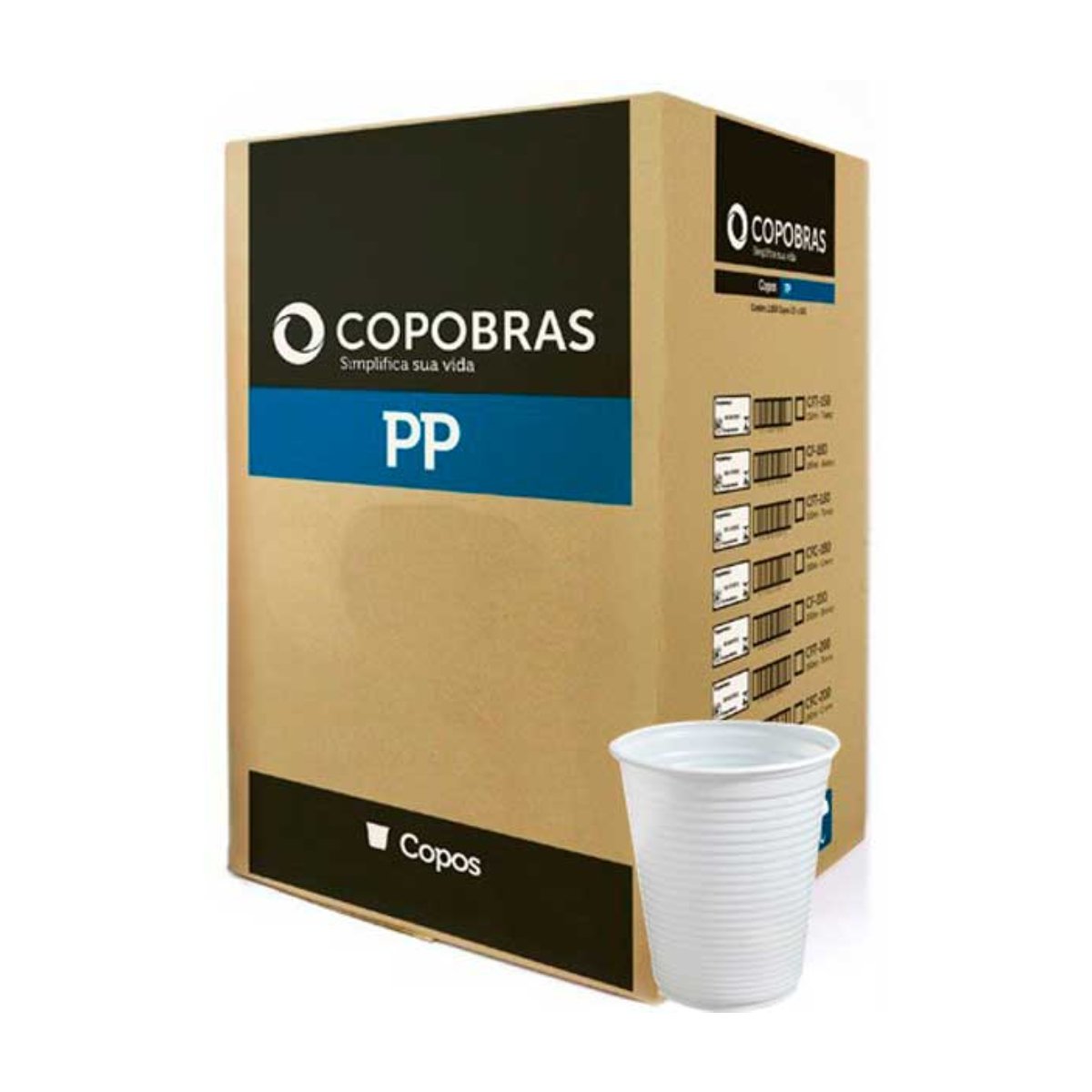 COPO PLAST 200ML BCO PP CX C/2500