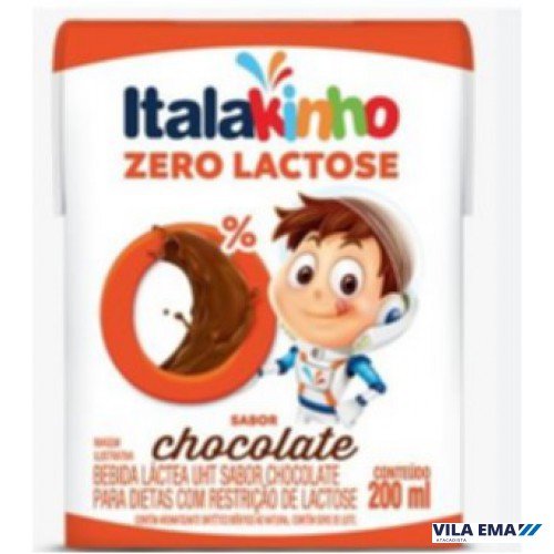 BEB. LAC. UHT CHOCOLATE ZERO LACTOSE ITALAKINHO 24X200ML