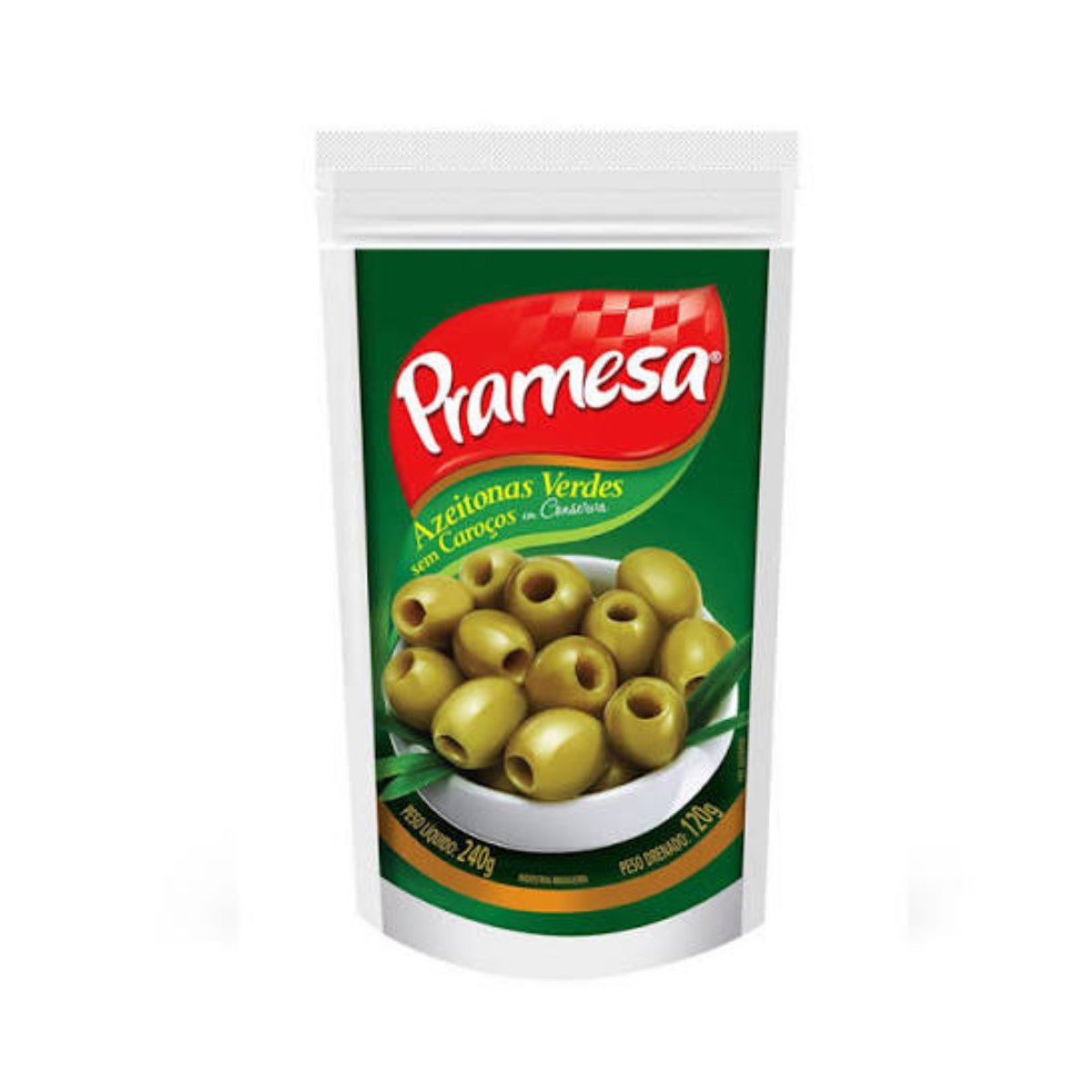 AZEITONA VERDE S/CAROÇO DOYPACK 24X120G PRAMESA AZEITONA VERDE S/CAROÇO DOYPACK 24X120G PRAMESA